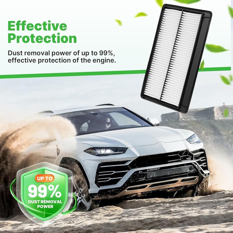 RVgolf Store Engine+Cabin Air Filters Fit for 2022-2025 2026 Acura MDX 3.5L, 2023-2025 2026 Honda Pilot 3.5L Engine Air Filter Replacement Automotive Accessories CF11182 17220-61A-A00 - Image 3